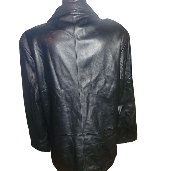 Catalini Men's Classic Black Button Up Leather Jacket S - Picture 6 of 7